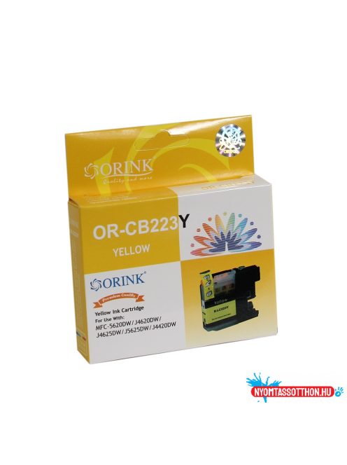 Brother LC223XL tintapatron yellow ORINK (utángyártott)