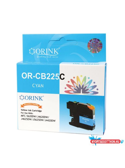Brother LC225XL tintapatron cyan ORINK (utángyártott)