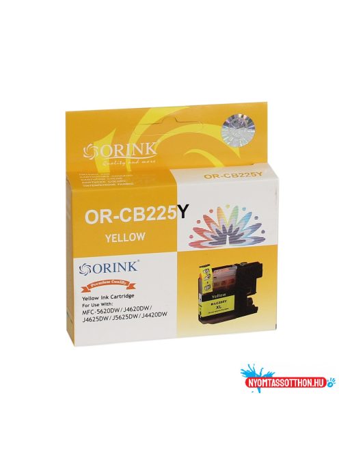 Brother LC225XL tintapatron yellow ORINK (utángyártott)