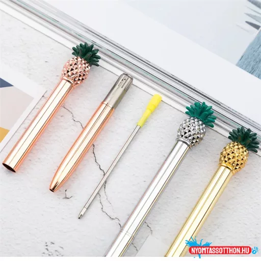 Ananászos metáltestű golyóstoll, 1.0mm