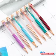 Kristályos elegáns folyóstoll virággal, 1.0mm