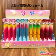 Szivecskés - kristályos színes testű golyóstoll, 0.5mm