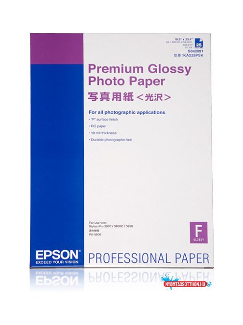 Epson A/2 Fényes Fotópapír 255g/m2 25 lap