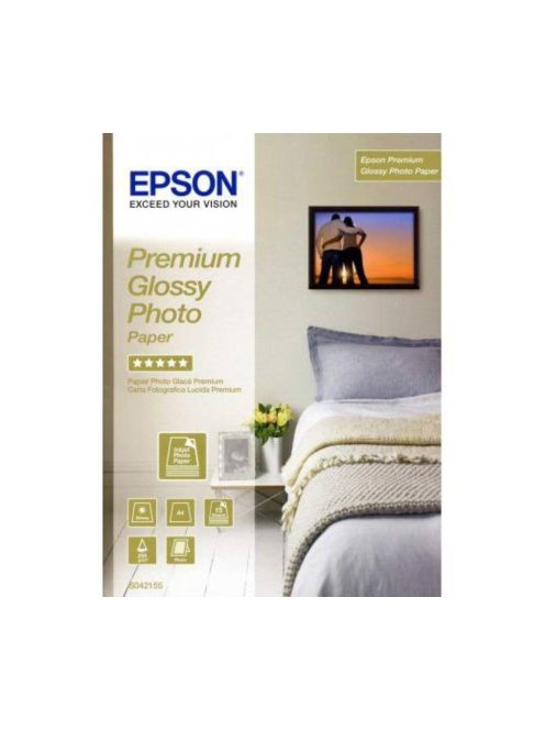 Epson A/4 Prémium Fényes Fotópapír 2x15lap 255g (Eredeti)