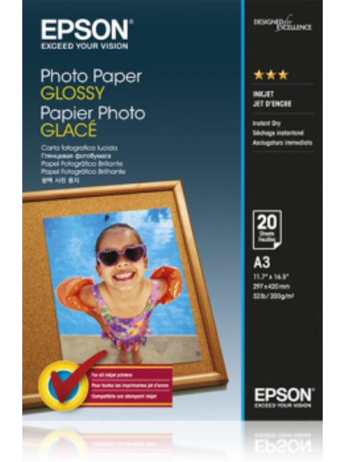 Epson A/3 Fényes Fotópapír 20Lap 200g (Eredeti)