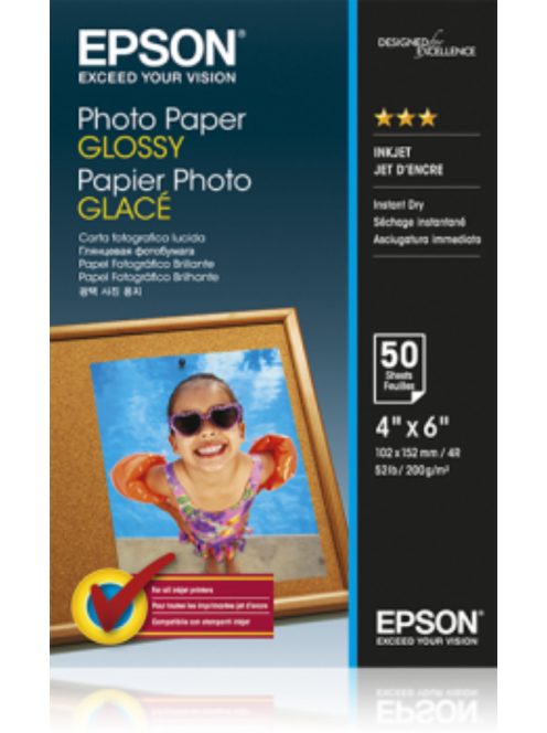 Epson 10x15 Fényes Fotópapír 50Lap 200g (Eredeti)