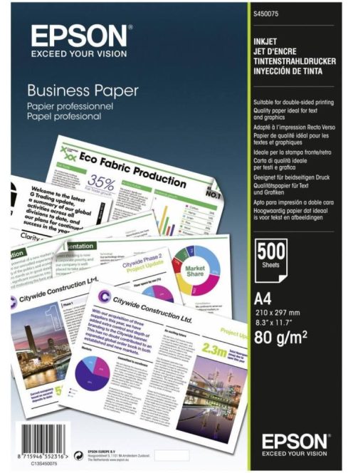 Epson A/4 Business Paper, 500lap 80g