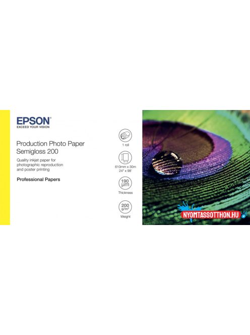 Epson 24"x30m Félfényes Fotópapír 200g