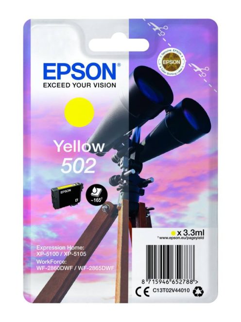 Epson T02V4 502 Patron Yellow 3,3ml (Eredeti)