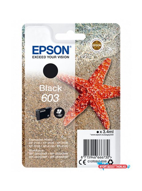 Epson T03U1 Patron Black 3,4ml (Eredeti)