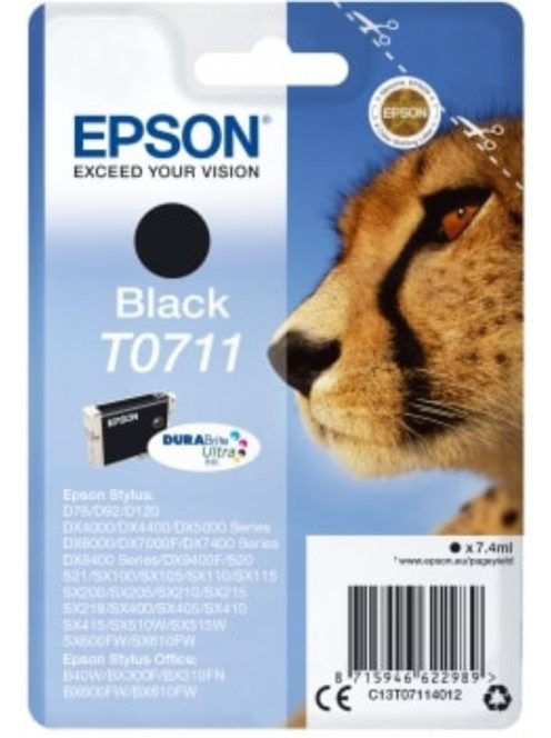 Epson T0711 Patron Black 7,4ml (Eredeti)