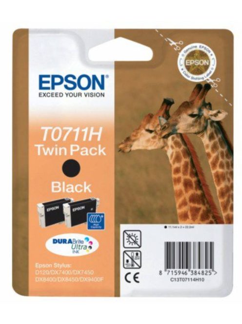 Epson T07114H Patron Black 2x11ml (Eredeti)