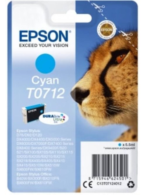 Epson T0712 Patron Cyan 5,5ml (Eredeti)
