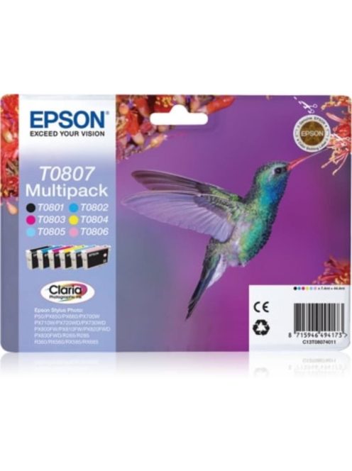 Epson T0807 Patron Multipack 7,4ml (Eredeti)