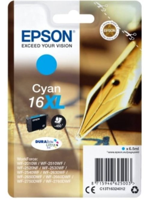 Epson T1632 Patron Cyan 6,5ml 16XL (Eredeti)