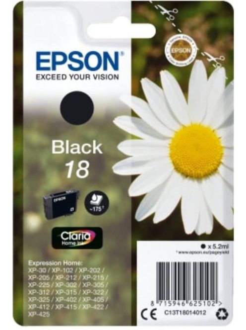 Epson T1801 Patron Black 5,2ml (Eredeti)