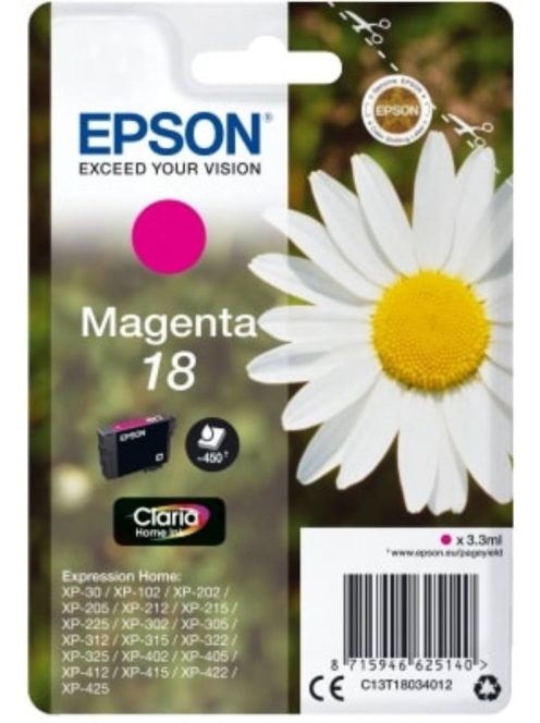 Epson T1803 Patron Magenta 3,3ml (Eredeti)