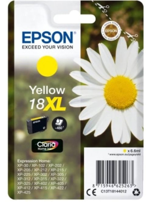 Epson T1814 Patron Yellow 6,6ml 18XL (Eredeti)