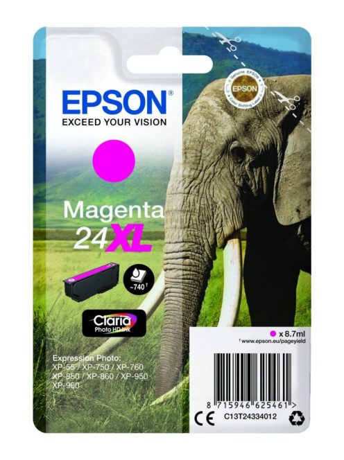 Epson T2433 Patron Magenta 8,7ml 24XL (Eredeti)