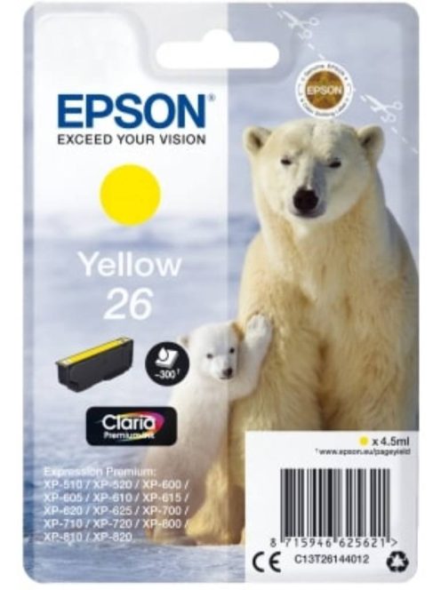 Epson T2614 Patron Yellow 4,5ml 26 (Eredeti)