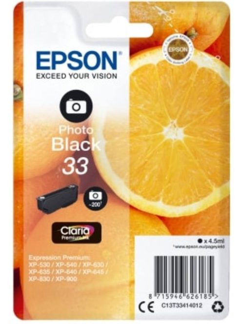Epson T3341 Patron Photo Black 4,5 ml (Eredeti)