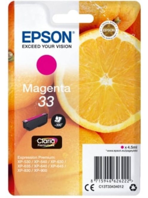 Epson T3343 Patron Magenta 4,5ml (Eredeti)