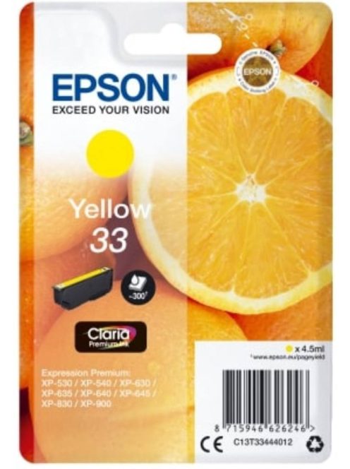 Epson T3344 Patron Yellow 4,5ml (Eredeti)