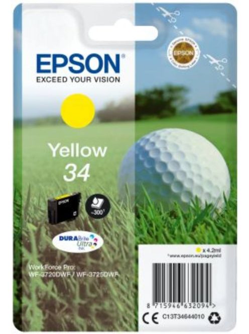 Epson T3464 Patron Yellow 4,2 ml (Eredeti)