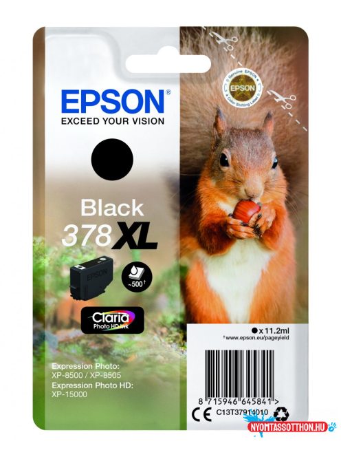 Epson T3791 Patron Black 11,2ml 378XL (Eredeti)