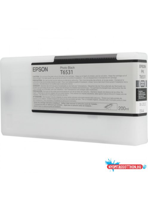 Epson T6531 Patron Photo Black 200ml (Eredeti)