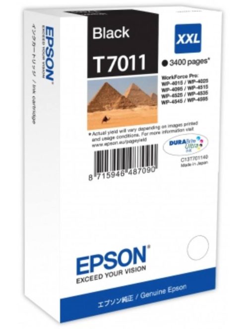 Epson T7011 Patron Black 3400 oldal (Eredeti)