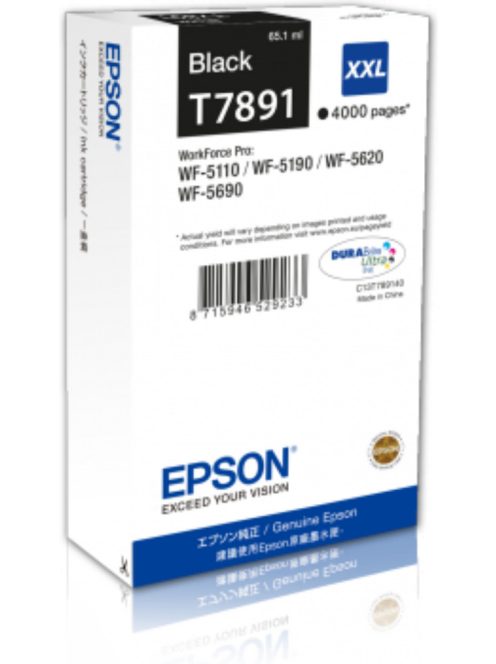 Epson T7891 Patron Black 4000 oldal (Eredeti)
