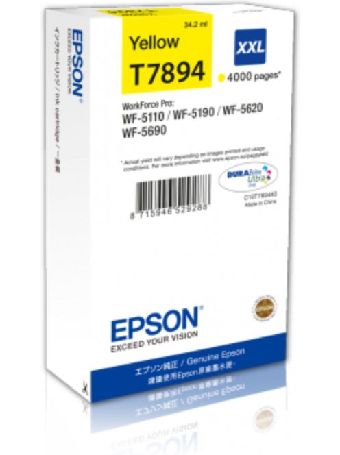 Epson T7894 Patron Yellow 4000 oldal (Eredeti)