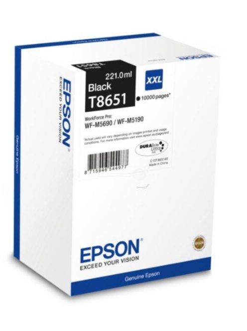 Epson T8651 Patron Black 10000 oldal (Eredeti)