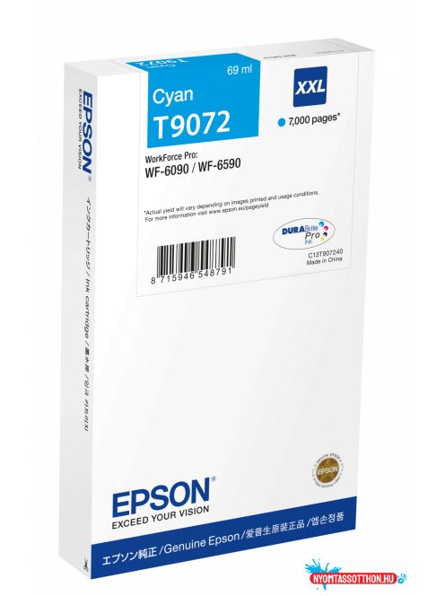 Epson T9072 Patron Cyan 7K /o/