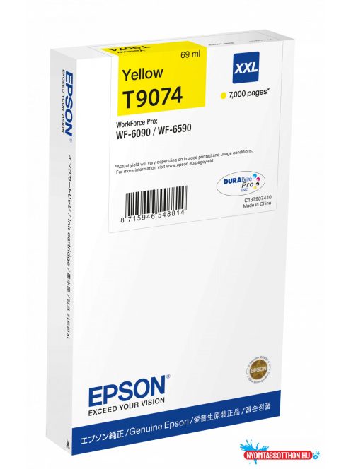 Epson T9074 Patron Yellow 7K /o/