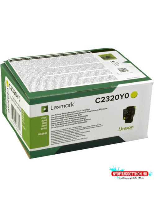 Lexmark C2320Y0 Yellow toner 1.000 oldal (Eredeti)