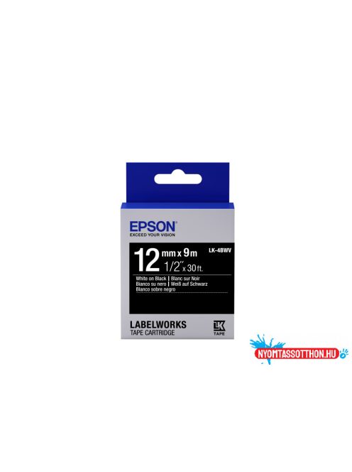 Epson LK-4BWV White/Black 12mm szalag (9m)