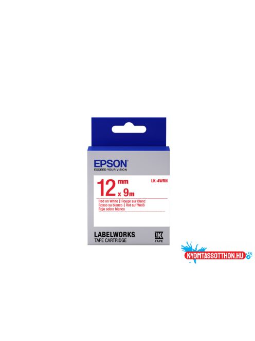 Epson LK-4WRN Red/White 12mm szalag (9m)