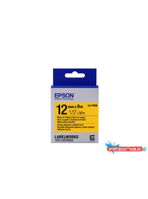 Epson LK-4YBW Black/Yellow 12mm szalag (9m)