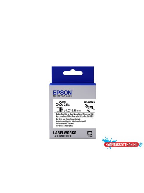 Epson LK-4WBA3 Black/White 3mm szalag(2.5m)