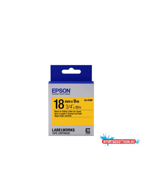 Epson LK-5YBP Black/Yellow 18mm szalag (9m)