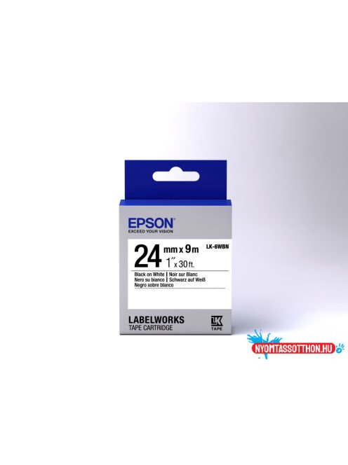 Epson LK-6WBN Black/White 24mm szalag (9m)