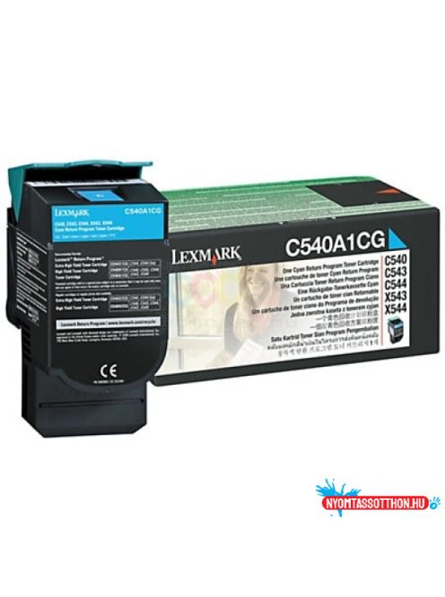 Lexmark C54x/X54x Return Toner Cyan 1.000 oldal (Eredeti) C540A1CG