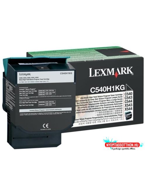 Lexmark C54x/X54x High Return Toner Black 2.500 oldal (Eredeti) C540H1KG