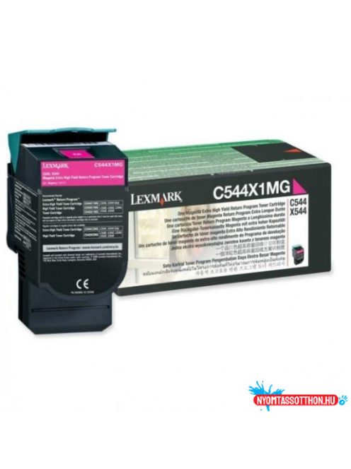 Lexmark C544/X544 Extra High Return Toner Magenta 4.000 oldal (Eredeti) C544X1MG
