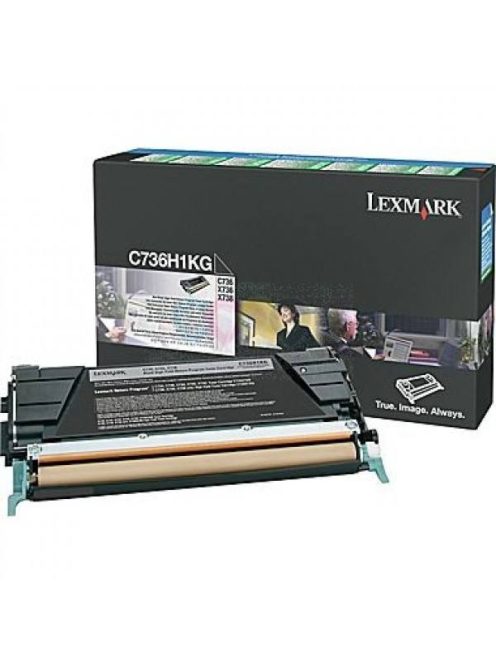 Lexmark C736/X736/738 High Return Toner Black 12.000 oldal (Eredeti) C736H1KG