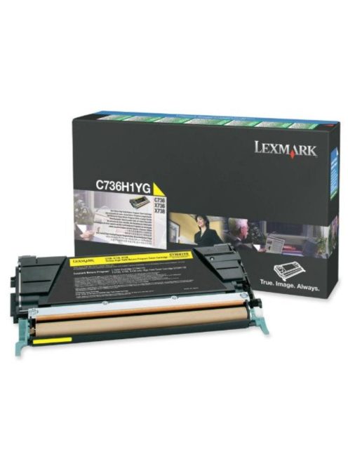 Lexmark C736/x736/738 High Return Toner Yellow 10.000 oldal (Eredeti) C736H1YG