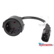 Lanberg C14 apa - SCHUKO anya átalakító 20cm