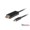 Lanberg CA-CMHD-10CU-0018-BK HDMI 2.0(M ) - USB Type-C(M) UHD 4K 60Hz fekete aranyozott HDMI kábel 1,8m